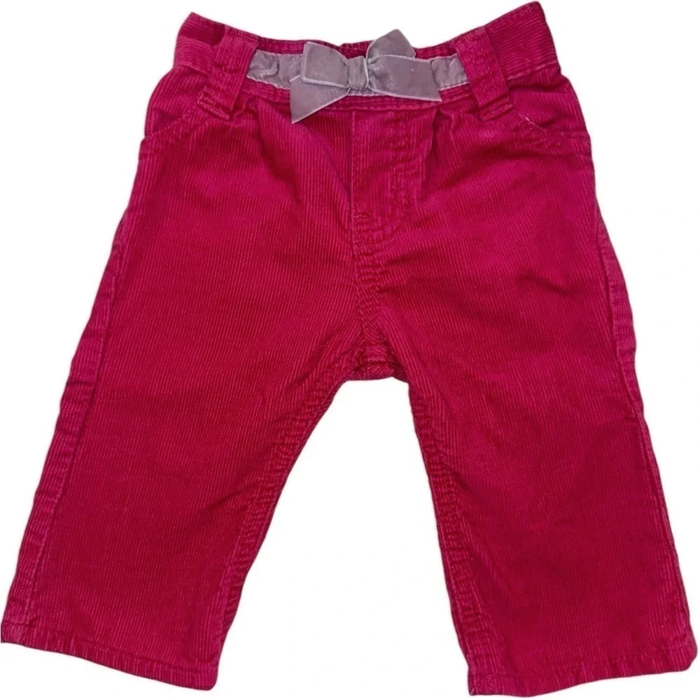 OshKosh B'gosh Girls' 6M Pink Corduroy Pants with Bow Detail